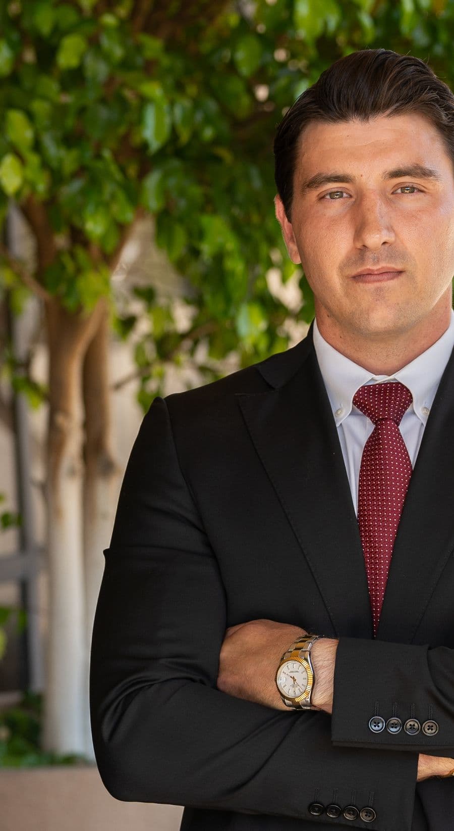 Benjamin Mamanne, personal injury attorney, outside his office