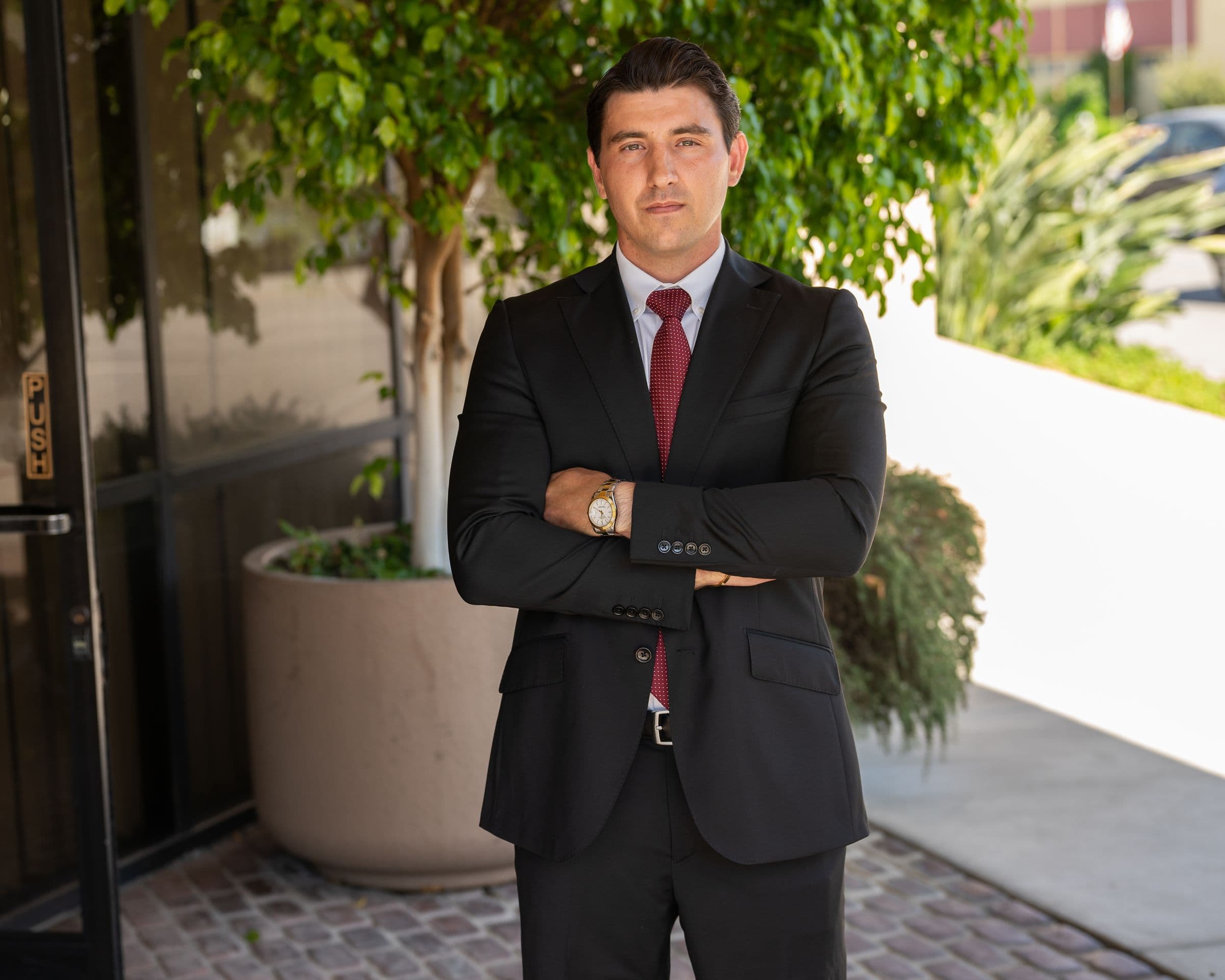 Benjamin Mamanne outside his Northridge office