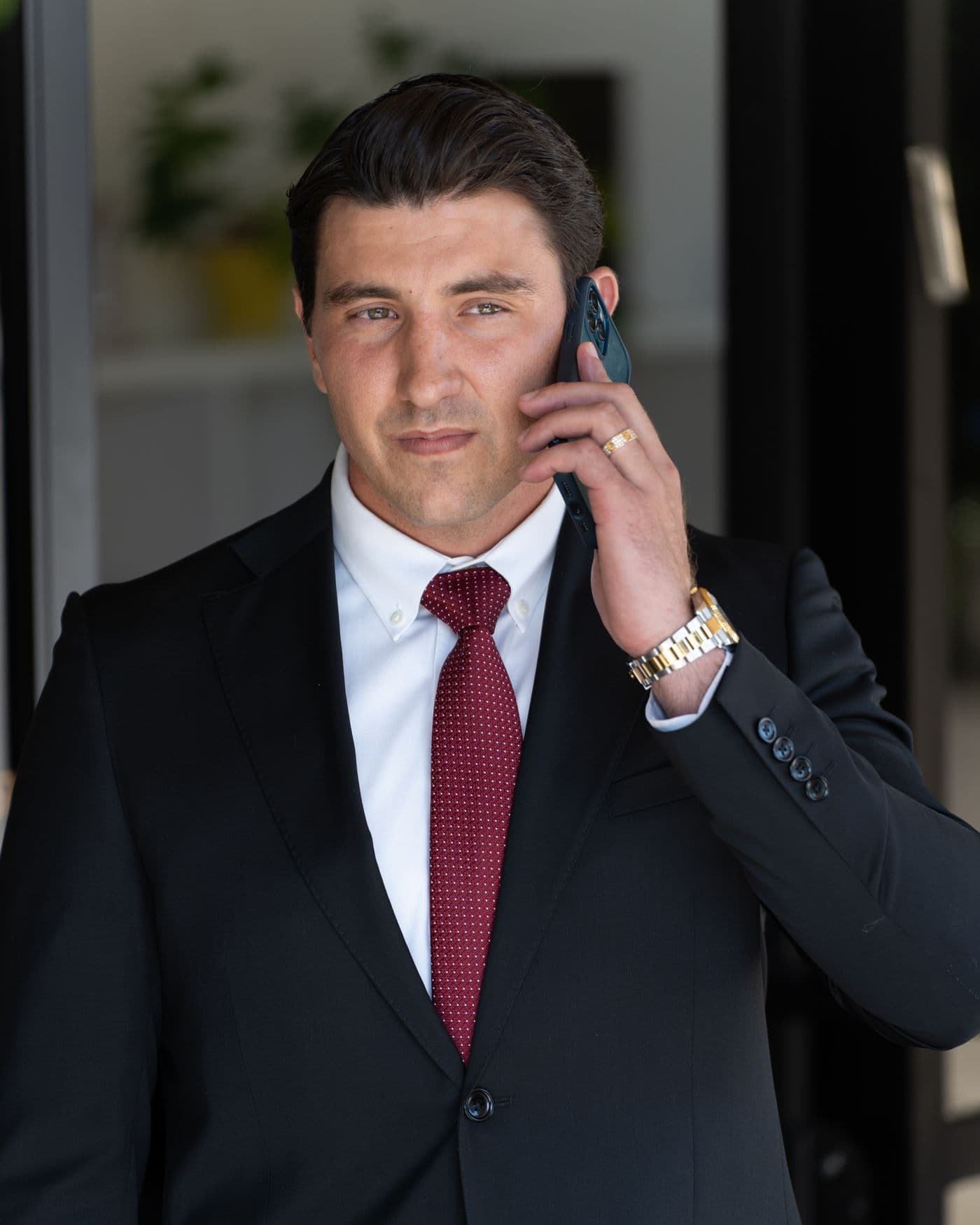 Benjamin Mamanne speaking on the phone