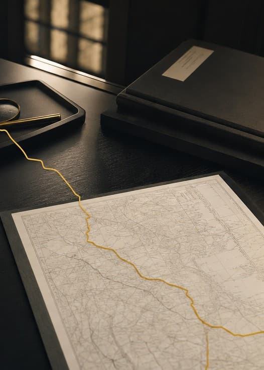 A Los Angeles area map and case files on an office desk